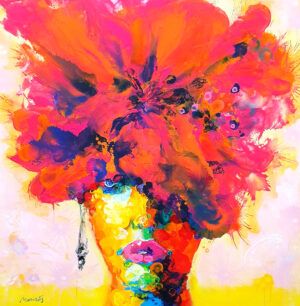 DAVID MONRÓS: FLORAL CORAL GIRL